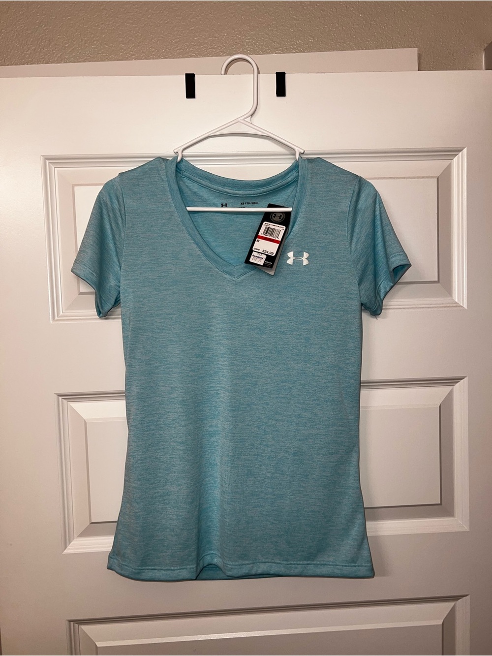 Under Armour Women’s V-Neck Tech Tee - Aqua Blue